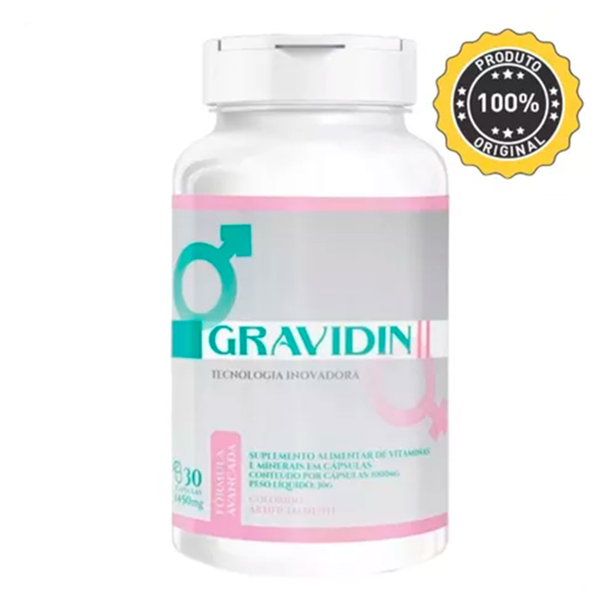 vitamina para engravidar fertilidade gravidin 30 capsulas