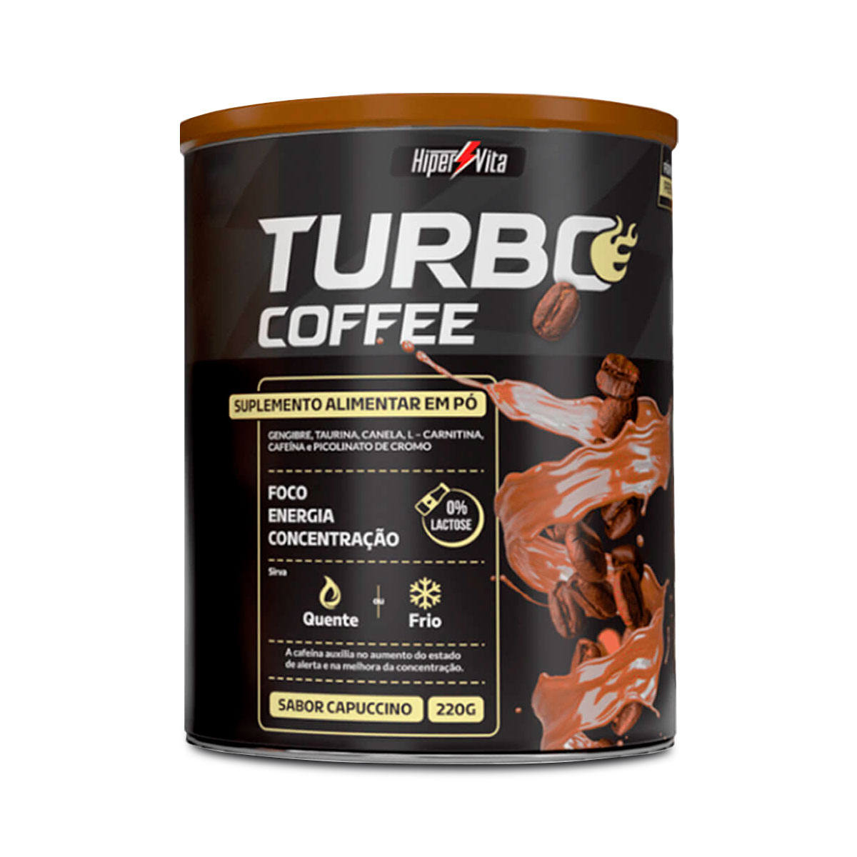 suplemento alimentar zero açucar turbo coffee hipervita